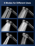 Magichome 18 Stage Filter Shower Head, High Pressure Shower Head and Hose 2m, 6 Spray Modes Universal Hard Water Softener Shower Head with Extra Replaceable Accessories